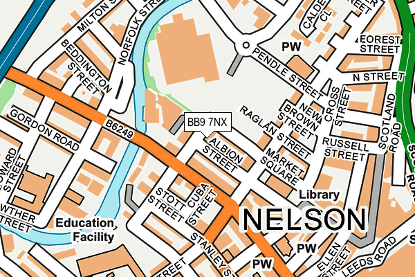 BB9 7NX map - OS OpenMap – Local (Ordnance Survey)
