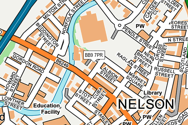 BB9 7PR map - OS OpenMap – Local (Ordnance Survey)