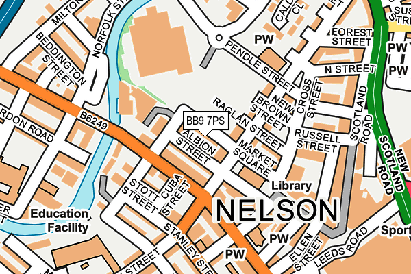 BB9 7PS map - OS OpenMap – Local (Ordnance Survey)