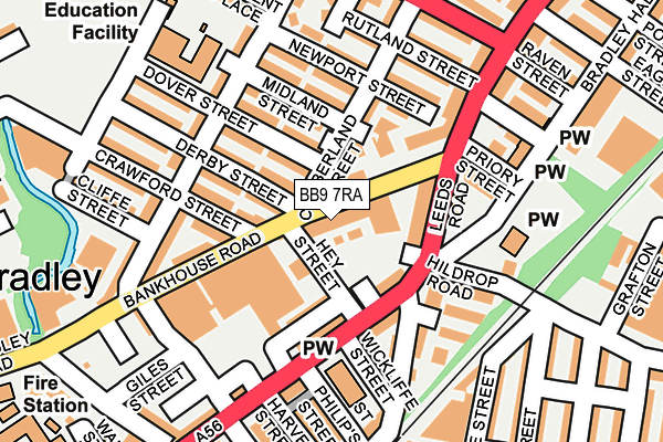 BB9 7RA map - OS OpenMap – Local (Ordnance Survey)