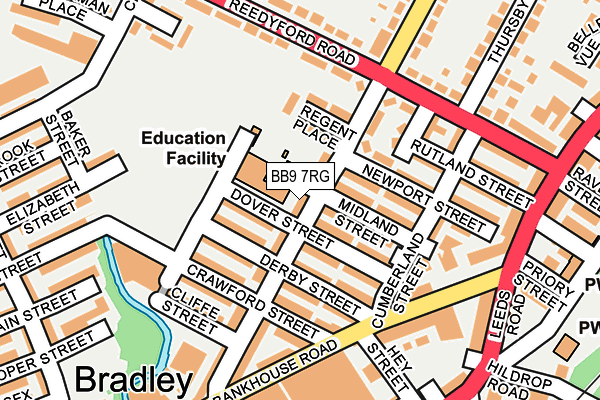 BB9 7RG map - OS OpenMap – Local (Ordnance Survey)