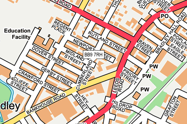 BB9 7RH map - OS OpenMap – Local (Ordnance Survey)