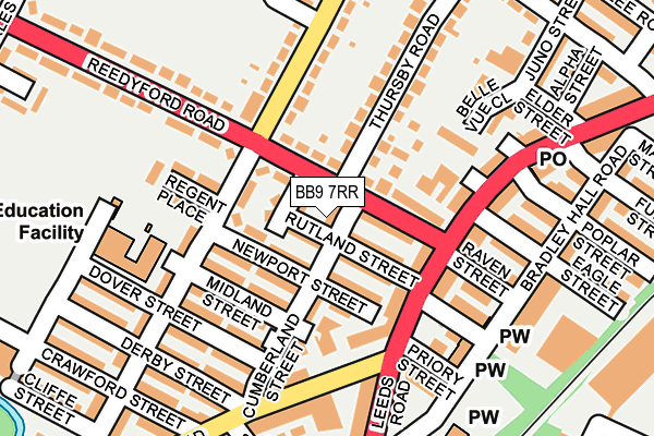 BB9 7RR map - OS OpenMap – Local (Ordnance Survey)