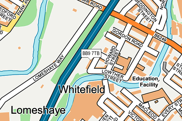 BB9 7TB map - OS OpenMap – Local (Ordnance Survey)