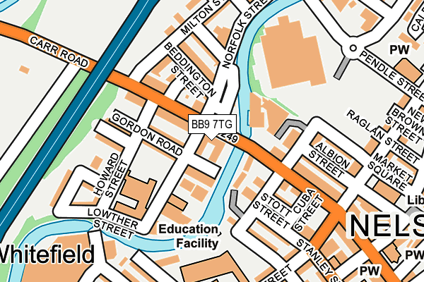 BB9 7TG map - OS OpenMap – Local (Ordnance Survey)