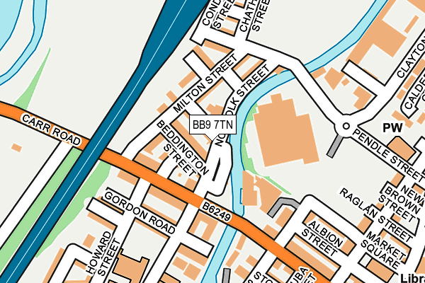 BB9 7TN map - OS OpenMap – Local (Ordnance Survey)