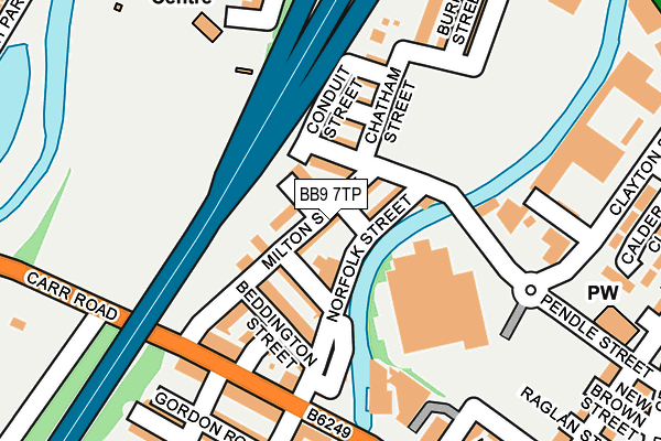 BB9 7TP map - OS OpenMap – Local (Ordnance Survey)