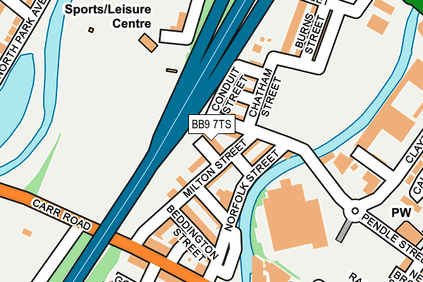 BB9 7TS map - OS OpenMap – Local (Ordnance Survey)