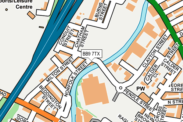 BB9 7TX map - OS OpenMap – Local (Ordnance Survey)