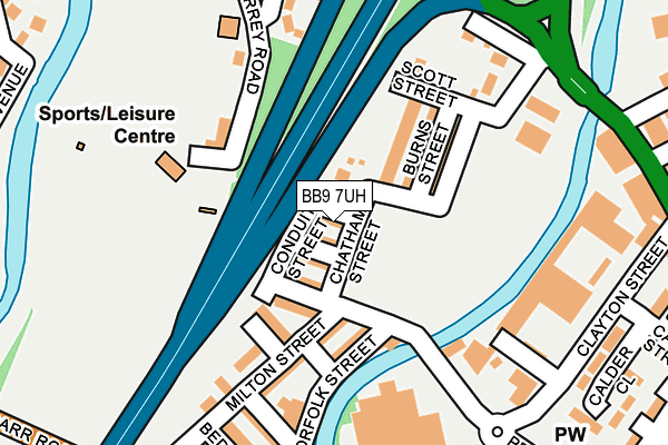 BB9 7UH map - OS OpenMap – Local (Ordnance Survey)