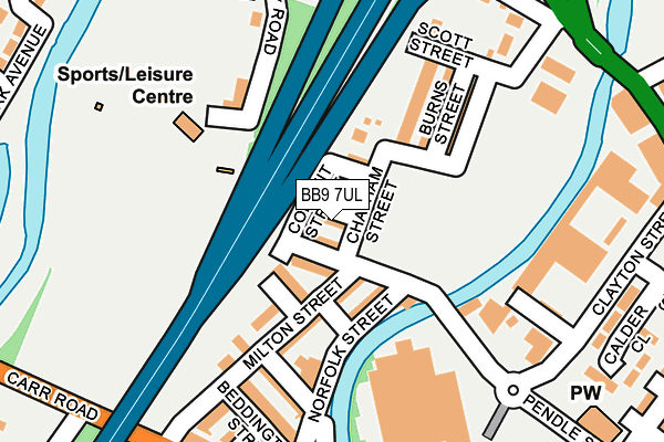 BB9 7UL map - OS OpenMap – Local (Ordnance Survey)