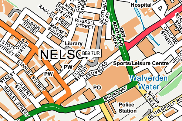 BB9 7UR map - OS OpenMap – Local (Ordnance Survey)