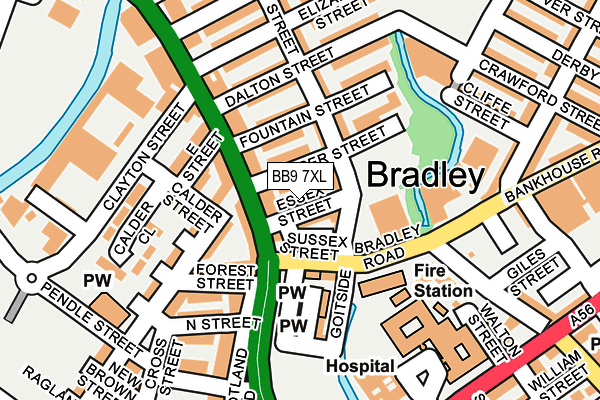 BB9 7XL map - OS OpenMap – Local (Ordnance Survey)