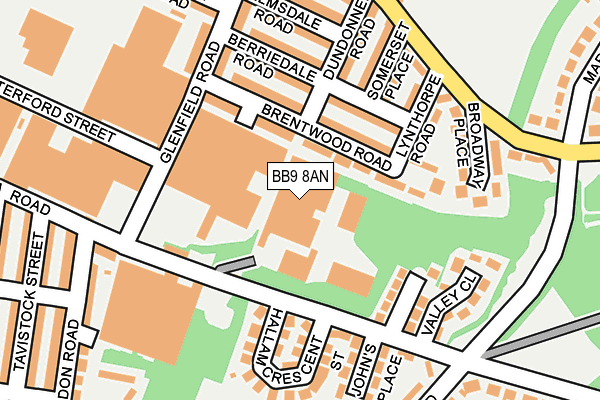 BB9 8AN map - OS OpenMap – Local (Ordnance Survey)