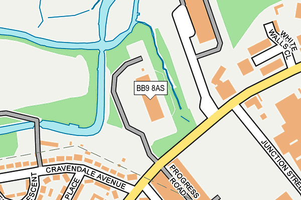 BB9 8AS map - OS OpenMap – Local (Ordnance Survey)