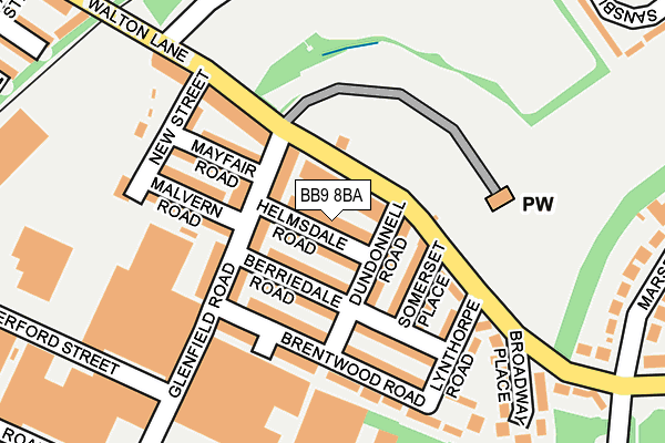 BB9 8BA map - OS OpenMap – Local (Ordnance Survey)