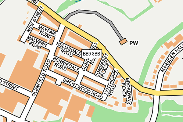 BB9 8BB map - OS OpenMap – Local (Ordnance Survey)