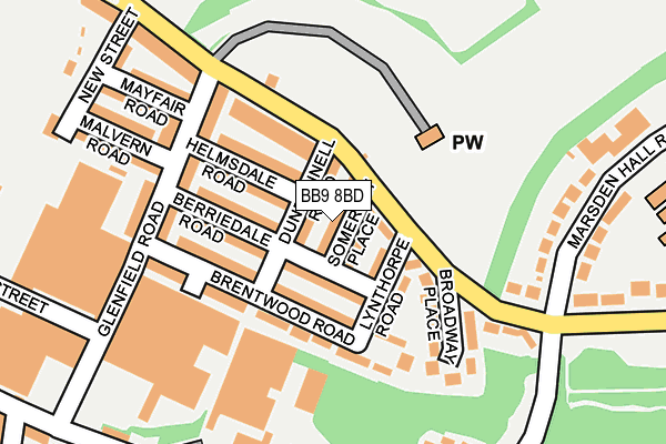 BB9 8BD map - OS OpenMap – Local (Ordnance Survey)