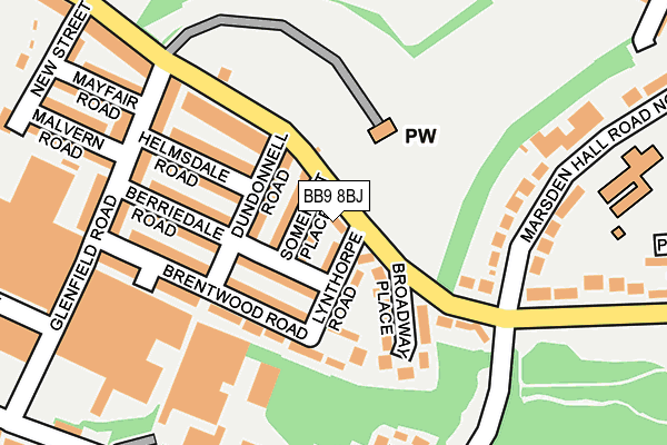 BB9 8BJ map - OS OpenMap – Local (Ordnance Survey)