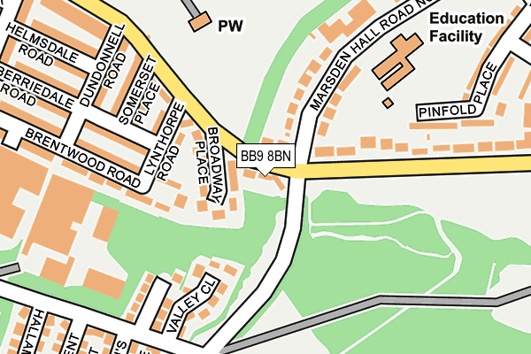 BB9 8BN map - OS OpenMap – Local (Ordnance Survey)