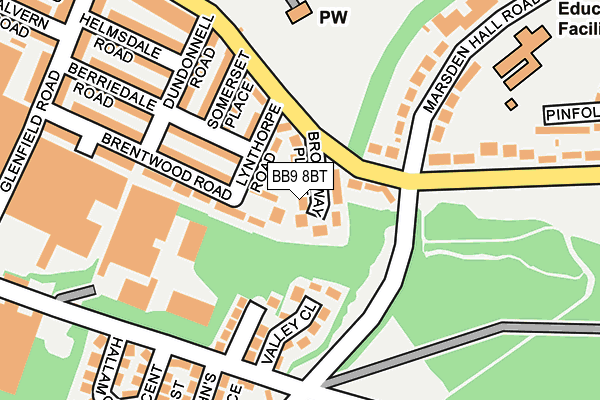 BB9 8BT map - OS OpenMap – Local (Ordnance Survey)