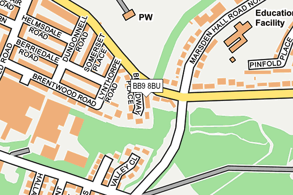 BB9 8BU map - OS OpenMap – Local (Ordnance Survey)