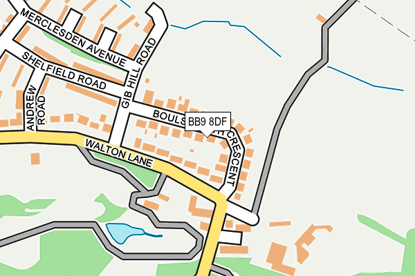 BB9 8DF map - OS OpenMap – Local (Ordnance Survey)