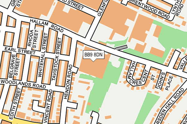 BB9 8DN map - OS OpenMap – Local (Ordnance Survey)