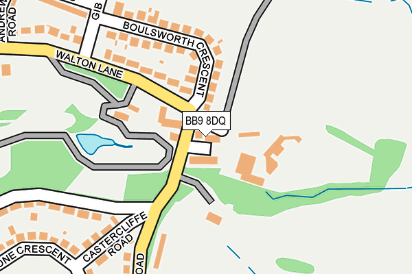 BB9 8DQ map - OS OpenMap – Local (Ordnance Survey)