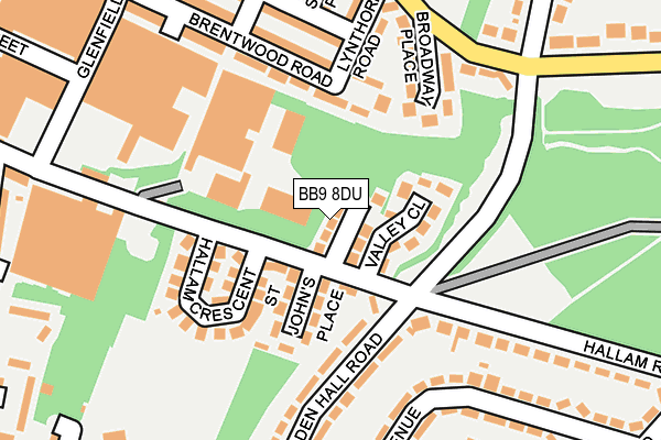BB9 8DU map - OS OpenMap – Local (Ordnance Survey)