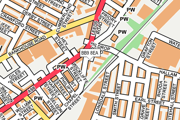 BB9 8EA map - OS OpenMap – Local (Ordnance Survey)
