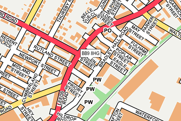 BB9 8HG map - OS OpenMap – Local (Ordnance Survey)