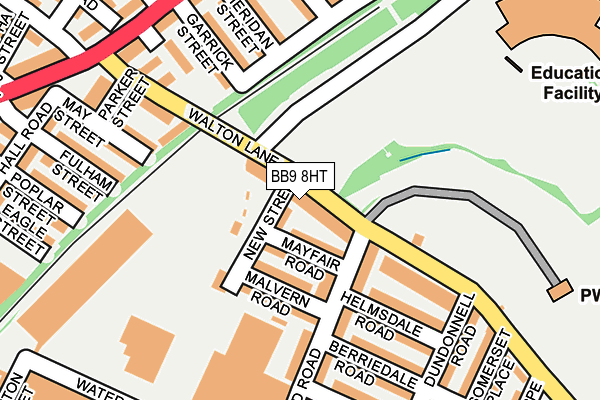 BB9 8HT map - OS OpenMap – Local (Ordnance Survey)