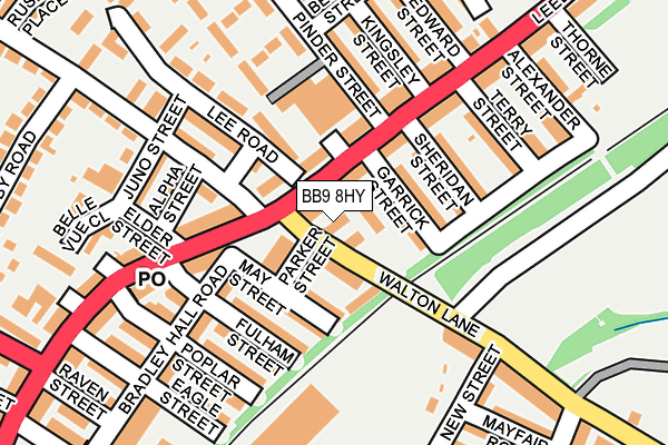 BB9 8HY map - OS OpenMap – Local (Ordnance Survey)