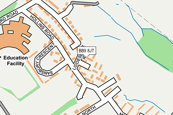 BB9 8JT map - OS OpenMap – Local (Ordnance Survey)