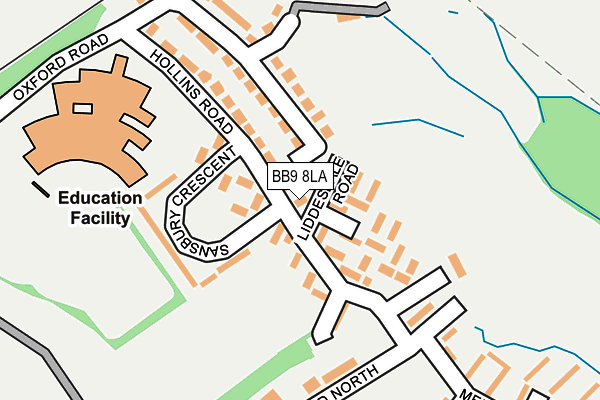 BB9 8LA map - OS OpenMap – Local (Ordnance Survey)