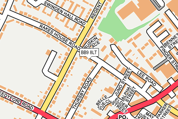 BB9 8LT map - OS OpenMap – Local (Ordnance Survey)