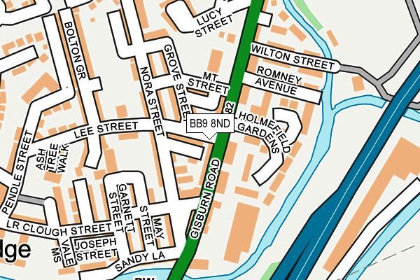 BB9 8ND map - OS OpenMap – Local (Ordnance Survey)