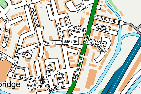 BB9 8NP map - OS OpenMap – Local (Ordnance Survey)