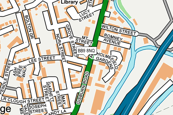 BB9 8NQ map - OS OpenMap – Local (Ordnance Survey)