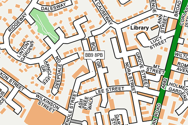 BB9 8PB map - OS OpenMap – Local (Ordnance Survey)