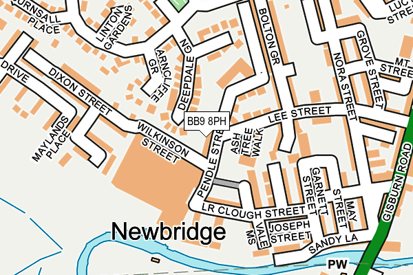 Map of NEWFELL LTD at local scale