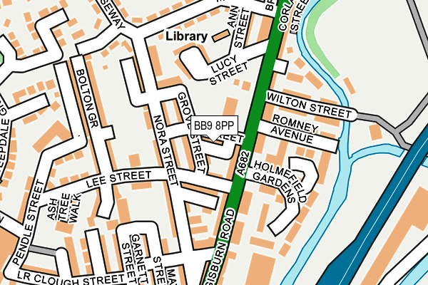 BB9 8PP map - OS OpenMap – Local (Ordnance Survey)
