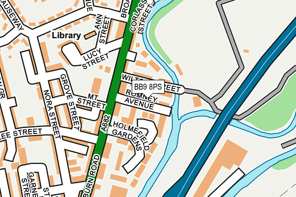 BB9 8PS map - OS OpenMap – Local (Ordnance Survey)