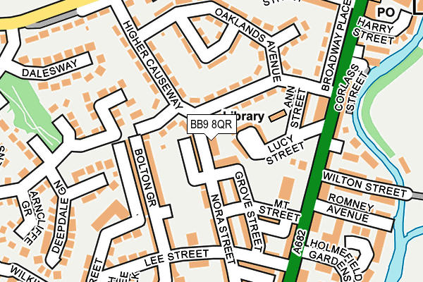 BB9 8QR map - OS OpenMap – Local (Ordnance Survey)