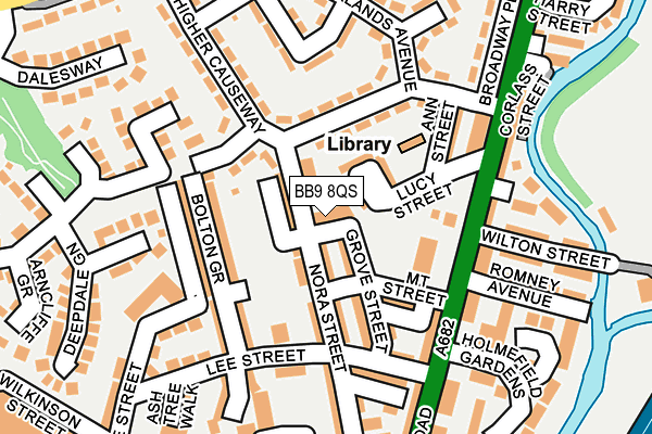 BB9 8QS map - OS OpenMap – Local (Ordnance Survey)