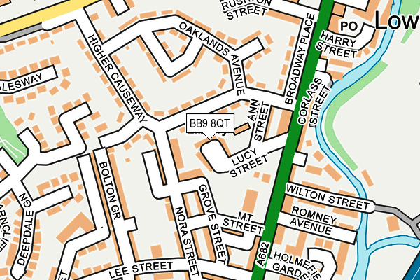 BB9 8QT map - OS OpenMap – Local (Ordnance Survey)