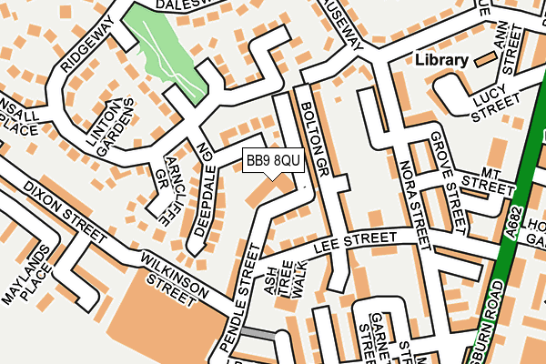 BB9 8QU map - OS OpenMap – Local (Ordnance Survey)