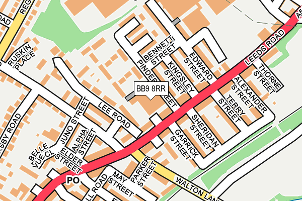 BB9 8RR map - OS OpenMap – Local (Ordnance Survey)