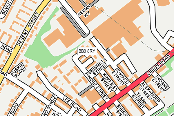 BB9 8RY map - OS OpenMap – Local (Ordnance Survey)